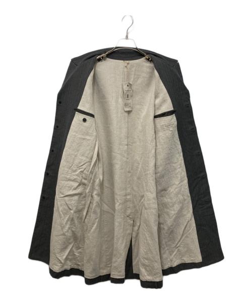 Vlas Blomme（ヴラスブラム）Vlas Blomme (ヴラスブラム) ウールリネンコート グレー サイズ:Sの古着・服飾アイテム