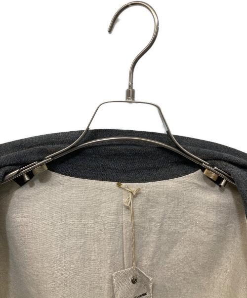 Vlas Blomme（ヴラスブラム）Vlas Blomme (ヴラスブラム) ウールリネンコート グレー サイズ:Sの古着・服飾アイテム