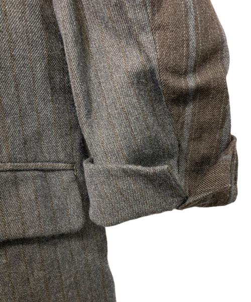 Vlas Blomme（ヴラスブラム）Vlas Blomme (ヴラスブラム) ウールリネンコート グレー サイズ:Sの古着・服飾アイテム