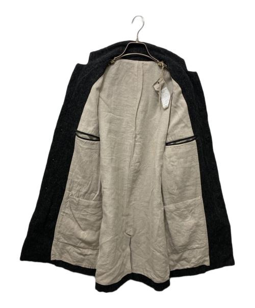 Vlas Blomme（ヴラスブラム）Vlas Blomme (ヴラスブラム) ウールリネンコート ブラック サイズ:1の古着・服飾アイテム