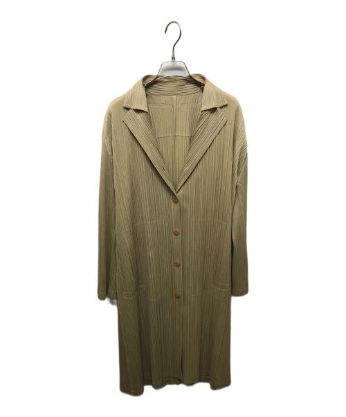 PLEATS PLEASE（プリーツプリーズ）PLEATS PLEASE (プリーツプリーズ) プリーツコート ベージュ サイズ:3の古着・服飾アイテム