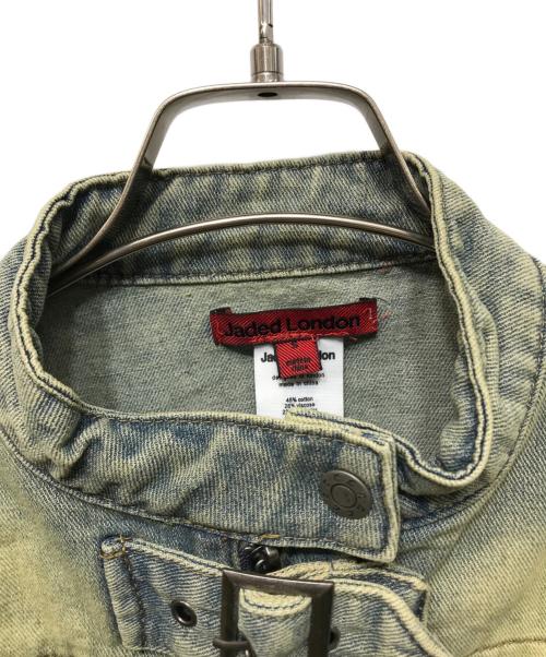 Jaded London（ジェイデッドロンドン）Jaded London (ジェイデッドロンドン) Denim Assassin Ultra Cropped Jacket ブルー サイズ:Sの古着・服飾アイテム