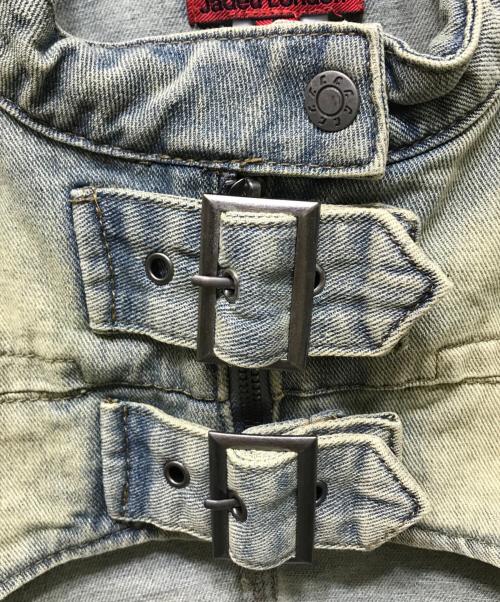 Jaded London（ジェイデッドロンドン）Jaded London (ジェイデッドロンドン) Denim Assassin Ultra Cropped Jacket ブルー サイズ:Sの古着・服飾アイテム