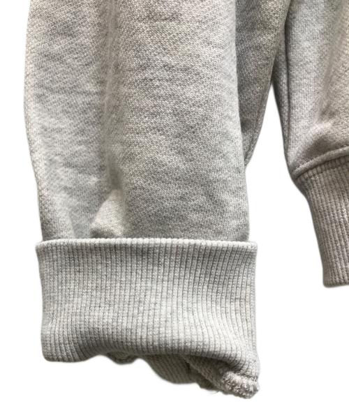 KIJUN（キジュン）Kijun (キジュン) HALF ZIP-UP PULLOVER グレー×ホワイト サイズ:Lの古着・服飾アイテム