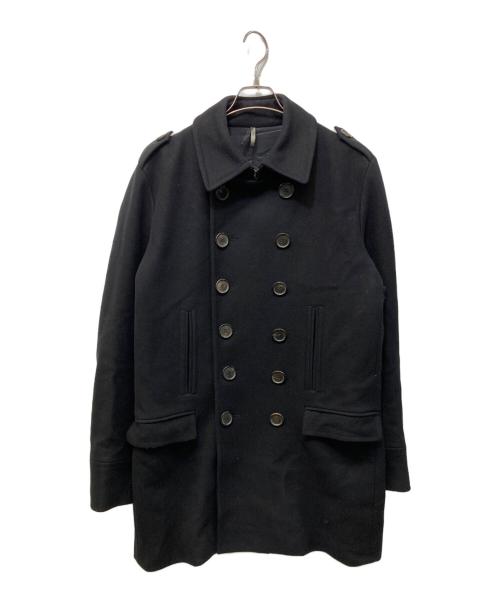 DIOR HOMME（ディオール オム）DIOR HOMME (ディオール オム) ウールメルトン ダブル ピーコート ブラック サイズ:52の古着・服飾アイテム
