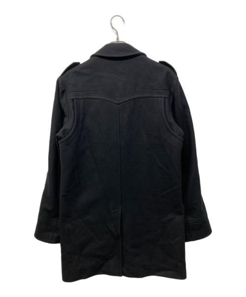 DIOR HOMME（ディオール オム）DIOR HOMME (ディオール オム) ウールメルトン ダブル ピーコート ブラック サイズ:52の古着・服飾アイテム