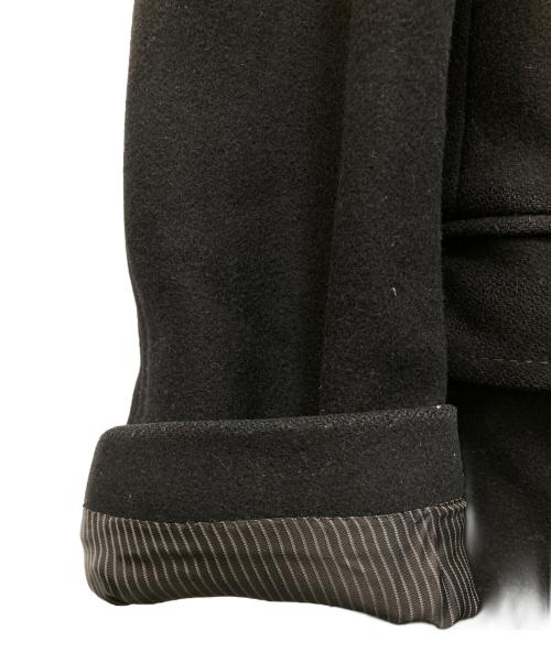 DIOR HOMME（ディオール オム）DIOR HOMME (ディオール オム) ウールメルトン ダブル ピーコート ブラック サイズ:52の古着・服飾アイテム