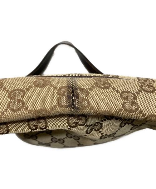 GUCCI（グッチ）GUCCI (グッチ) GGキャンバス ワンショルダーバッグ ベージュ×ブラウンの古着・服飾アイテム