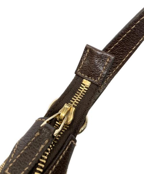 GUCCI（グッチ）GUCCI (グッチ) GGキャンバス ワンショルダーバッグ ベージュ×ブラウンの古着・服飾アイテム