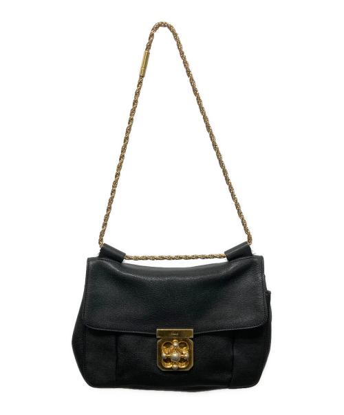 Chloe（クロエ）Chloe (クロエ) エルシー チェーン ショルダーバッグ ブラック×ゴールドの古着・服飾アイテム