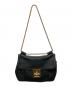 Chloe (クロエ) エルシー チェーン ショルダーバッグ ブラック×ゴールド：12000円
