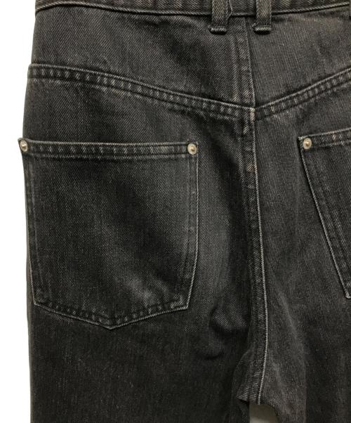 JOHN LAWRENCE SULLIVAN（ジョン ローレンス サリバン）JOHN LAWRENCE SULLIVAN (ジョン ローレンス サリバン) FRONT SIDE BELTED DENIM PANTS ブラック サイズ:46の古着・服飾アイテム