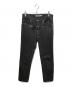 JOHN LAWRENCE SULLIVAN（ジョン ローレンス サリバン）の古着「FRONT SIDE BELTED DENIM PANTS」｜ブラック