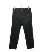 JOHN LAWRENCE SULLIVANジョン ローレンス サリバン）の古着「RIGID DENIM METAL LINE PANTS」｜ブラック