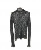 JOHN LAWRENCE SULLIVANジョン ローレンス サリバン）の古着「FISH NET HI-NECK TOP」｜ブラック