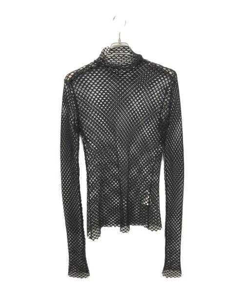 JOHN LAWRENCE SULLIVAN（ジョン ローレンス サリバン）JOHN LAWRENCE SULLIVAN (ジョン ローレンス サリバン) FISH NET HI-NECK TOP ブラック サイズ:Lの古着・服飾アイテム