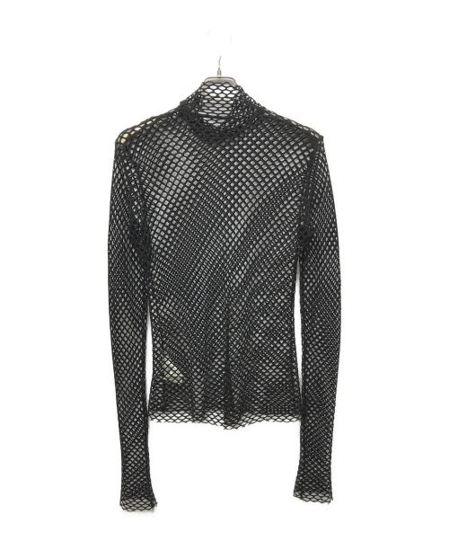 JOHN LAWRENCE SULLIVAN（ジョン ローレンス サリバン）JOHN LAWRENCE SULLIVAN (ジョン ローレンス サリバン) FISH NET HI-NECK TOP ブラック サイズ:Lの古着・服飾アイテム
