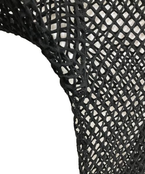 JOHN LAWRENCE SULLIVAN（ジョン ローレンス サリバン）JOHN LAWRENCE SULLIVAN (ジョン ローレンス サリバン) FISH NET HI-NECK TOP ブラック サイズ:Lの古着・服飾アイテム