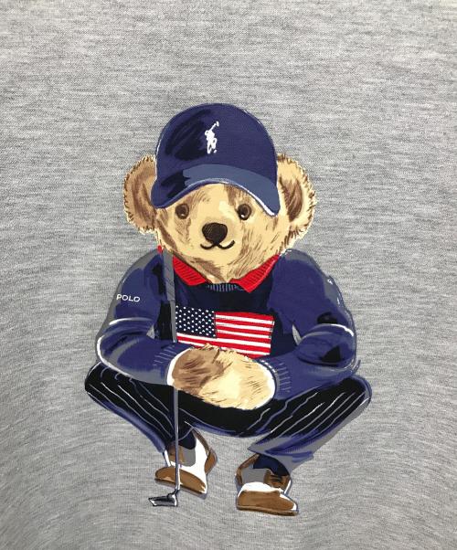 POLO GOLF（ポロ ゴルフ）POLO GOLF (ポロ ゴルフ) ポロベアプリントスウェット グレー サイズ:Mの古着・服飾アイテム