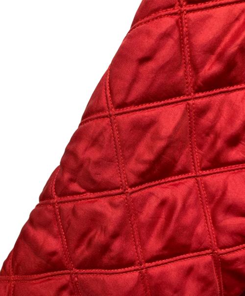 Salvatore Ferragamo（サルヴァトーレ フェラガモ）Salvatore Ferragamo (サルヴァトーレ フェラガモ) シルクキルティングコート レッド サイズ:Lの古着・服飾アイテム