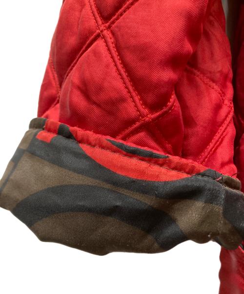 Salvatore Ferragamo（サルヴァトーレ フェラガモ）Salvatore Ferragamo (サルヴァトーレ フェラガモ) シルクキルティングコート レッド サイズ:Lの古着・服飾アイテム