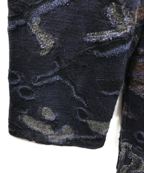 HaaT（ハート）Haat (ハート イッセイ ミヤケ) フラワーデザインニットワンピース ネイビー サイズ:3の古着・服飾アイテム