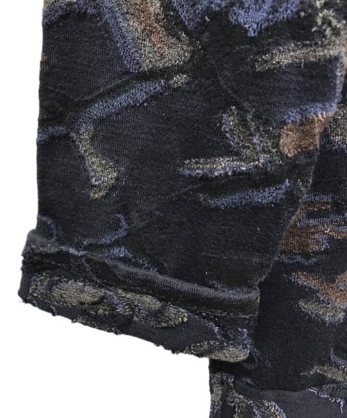 HaaT（ハート）Haat (ハート イッセイ ミヤケ) フラワーデザインニットワンピース ネイビー サイズ:3の古着・服飾アイテム