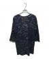 Haat (ハート イッセイ ミヤケ) フラワーデザインニットワンピース ネイビー サイズ:3：6000円
