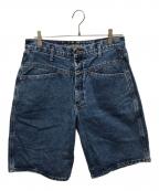 MARITHE+FRANCOIS GIRBAUDマリテフランソワジルボー）の古着「デニムハーフパンツ」｜ブルー