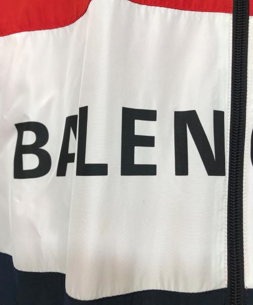 BALENCIAGA（バレンシアガ）BALENCIAGA (バレンシアガ) トラックスーツポプリンジャケット ネイビー×ホワイト×レッド サイズ:34の古着・服飾アイテム