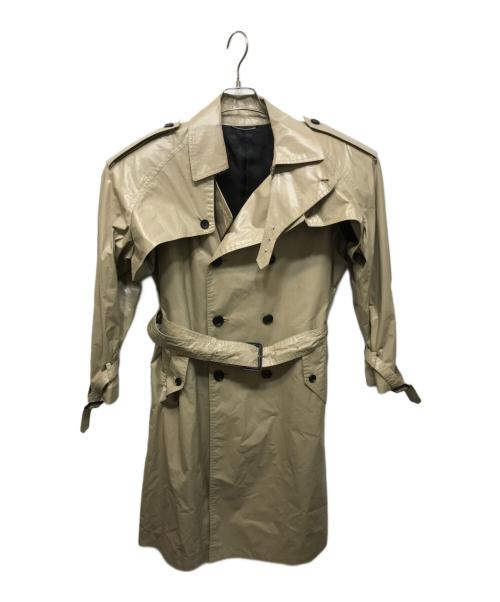 JOHN LAWRENCE SULLIVAN（ジョン ローレンス サリバン）JOHN LAWRENCE SULLIVAN (ジョン ローレンス サリバン) COATED COTTON 2WAYトレンチコート ベージュ サイズ:Mの古着・服飾アイテム