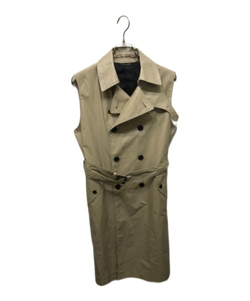 JOHN LAWRENCE SULLIVAN（ジョン ローレンス サリバン）JOHN LAWRENCE SULLIVAN (ジョン ローレンス サリバン) COATED COTTON 2WAYトレンチコート ベージュ サイズ:Mの古着・服飾アイテム