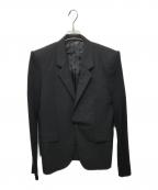 JOHN LAWRENCE SULLIVANジョン ローレンス サリバン）の古着「RIPSTOP KNIT SLEEVE SINGLE JACKET」｜ブラック