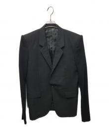 JOHN LAWRENCE SULLIVAN（ジョン ローレンス サリバン）の古着「RIPSTOP KNIT SLEEVE SINGLE JACKET」｜ブラック