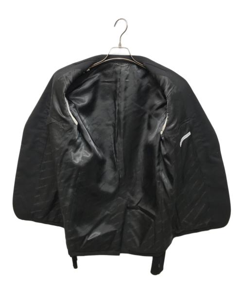 JOHN LAWRENCE SULLIVAN（ジョン ローレンス サリバン）JOHN LAWRENCE SULLIVAN (ジョン ローレンス サリバン) RIPSTOP KNIT SLEEVE SINGLE JACKET ブラック サイズ:48の古着・服飾アイテム