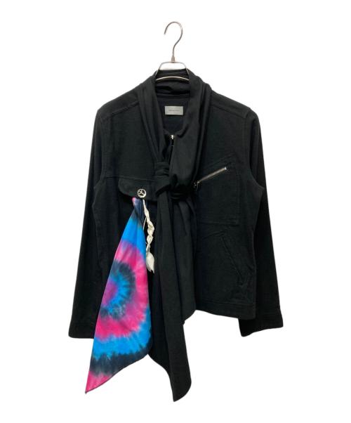 BED J.W. FORD（ベッドフォード）BED J.W. FORD (ベッドフォード) フラワーコサージュ付ジップブルゾン ブラック サイズ:1の古着・服飾アイテム