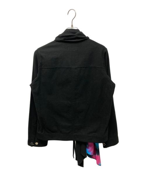 BED J.W. FORD（ベッドフォード）BED J.W. FORD (ベッドフォード) フラワーコサージュ付ジップブルゾン ブラック サイズ:1の古着・服飾アイテム