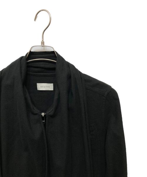 BED J.W. FORD（ベッドフォード）BED J.W. FORD (ベッドフォード) フラワーコサージュ付ジップブルゾン ブラック サイズ:1の古着・服飾アイテム