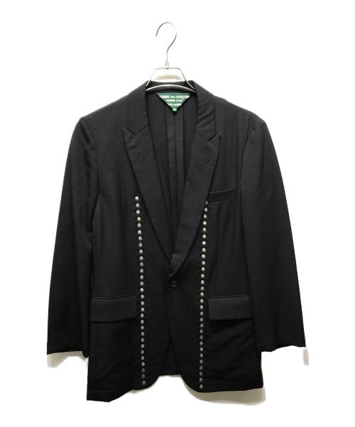 COMME des GARCONS HOMME PLUS（コムデギャルソンオムプリュス）COMME des GARCONS HOMME PLUS (コムデギャルソンオムプリュス) ラインスタッズ1Bジャケット ブラック サイズ:Sの古着・服飾アイテム