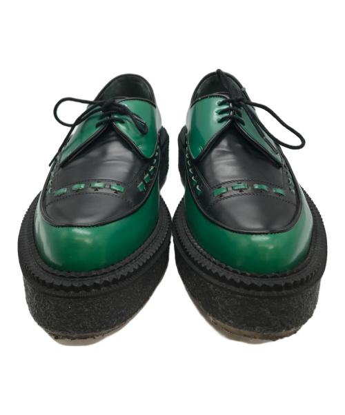 ADIEV（アデュー）ADIEV (アデュー) 2トーンクリーパーシューズ グリーン×ブラック サイズ:43の古着・服飾アイテム