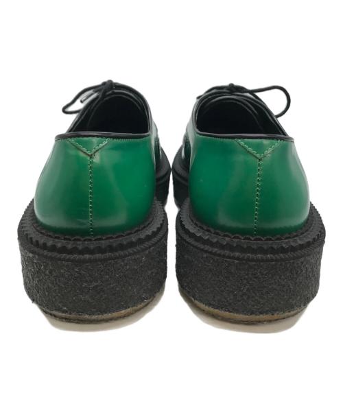 ADIEV（アデュー）ADIEV (アデュー) 2トーンクリーパーシューズ グリーン×ブラック サイズ:43の古着・服飾アイテム