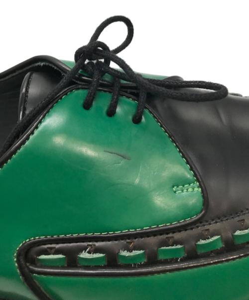 ADIEV（アデュー）ADIEV (アデュー) 2トーンクリーパーシューズ グリーン×ブラック サイズ:43の古着・服飾アイテム