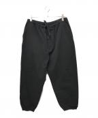 COMOLIコモリ）の古着「製品染 ドローストリングパンツ」｜ブラック