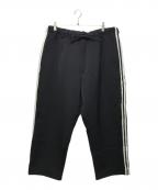 Y-3×adidasワイスリー×アディダス）の古着「3-STRIPES STRAIGHT TRACK PANTS」｜ブラック