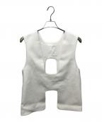 ENFOLDエンフォルド）の古着「ダブルクロス ベスト」｜ホワイト