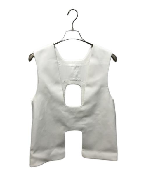 ENFOLD（エンフォルド）ENFOLD (エンフォルド) ダブルクロス ベスト ホワイト サイズ:38の古着・服飾アイテム