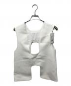 ENFOLDエンフォルド）の古着「ダブルクロス ベスト」｜ホワイト