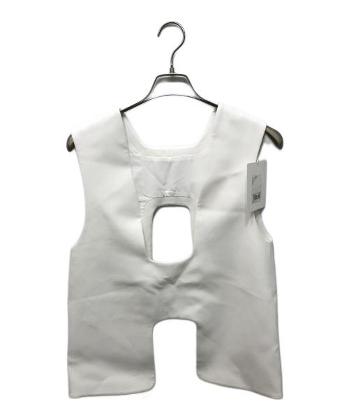 ENFOLD（エンフォルド）ENFOLD (エンフォルド) ダブルクロス ベスト ホワイト サイズ:38の古着・服飾アイテム