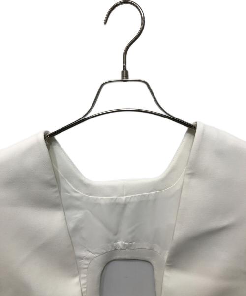 ENFOLD（エンフォルド）ENFOLD (エンフォルド) ダブルクロス ベスト ホワイト サイズ:38の古着・服飾アイテム