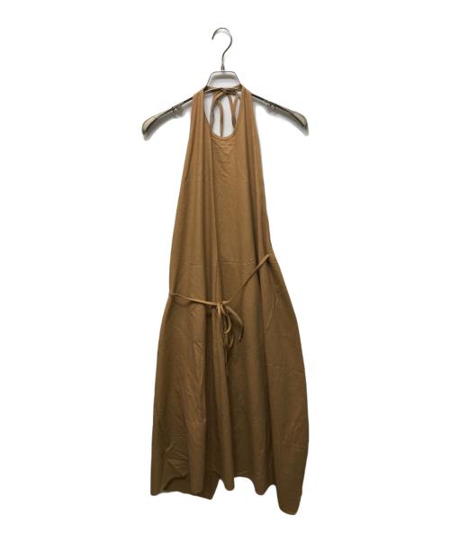 BASERANGE（ベースレンジ）BASERANGE (ベースレンジ) シルク エプロンドレス ベージュ サイズ:XSの古着・服飾アイテム